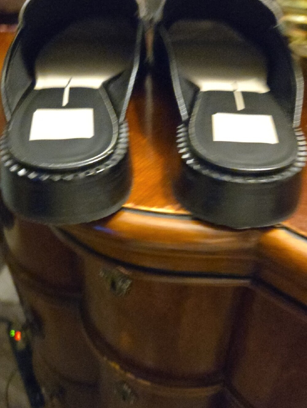 Dolce Vita Havan Loafer Mule In White/black Crinkle Patent - Picture 5 of 8